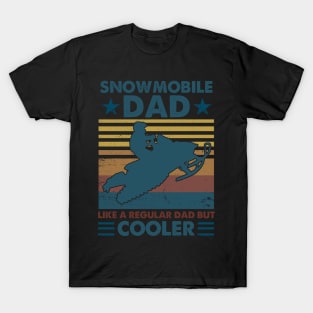 Vintage Snowmobile Dad Like A Regular Dad T-Shirt